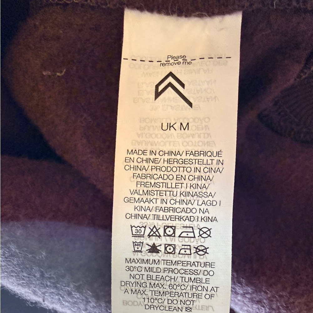 ONER Active Cropped Crewneck Sweatshirt Brown UK M pre owned excellent - Picture 7 of 9
